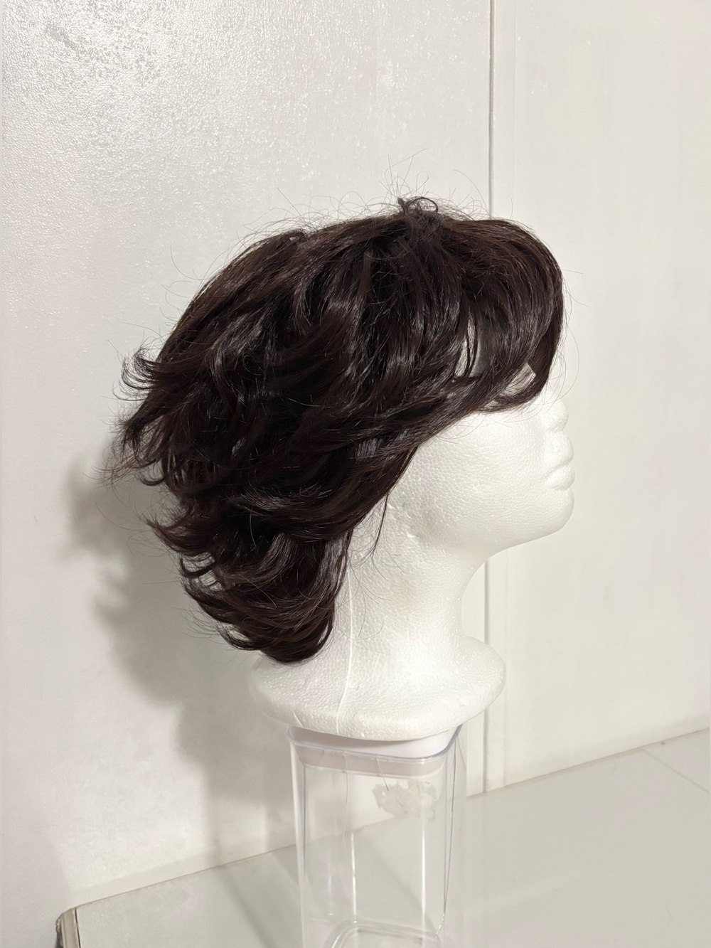 Short Dark Brown synthetic Wig Costume, Halloween, Cosplay Party Unisex Wig